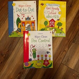Usborne Wipe-Clean Activity Books Trio